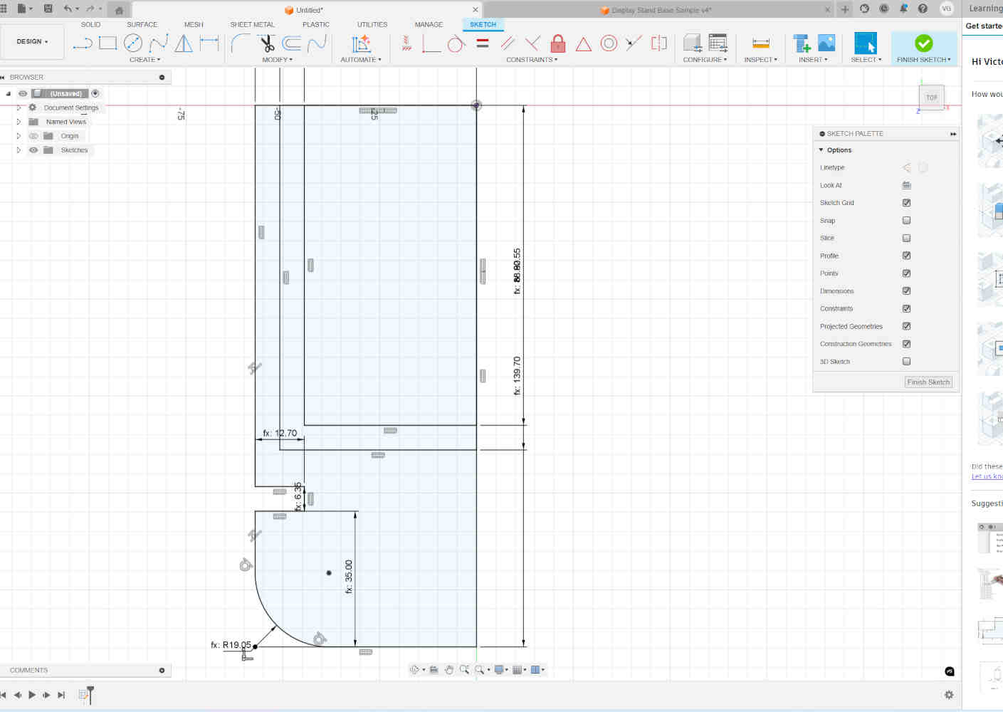 screenshot of Fusion work space